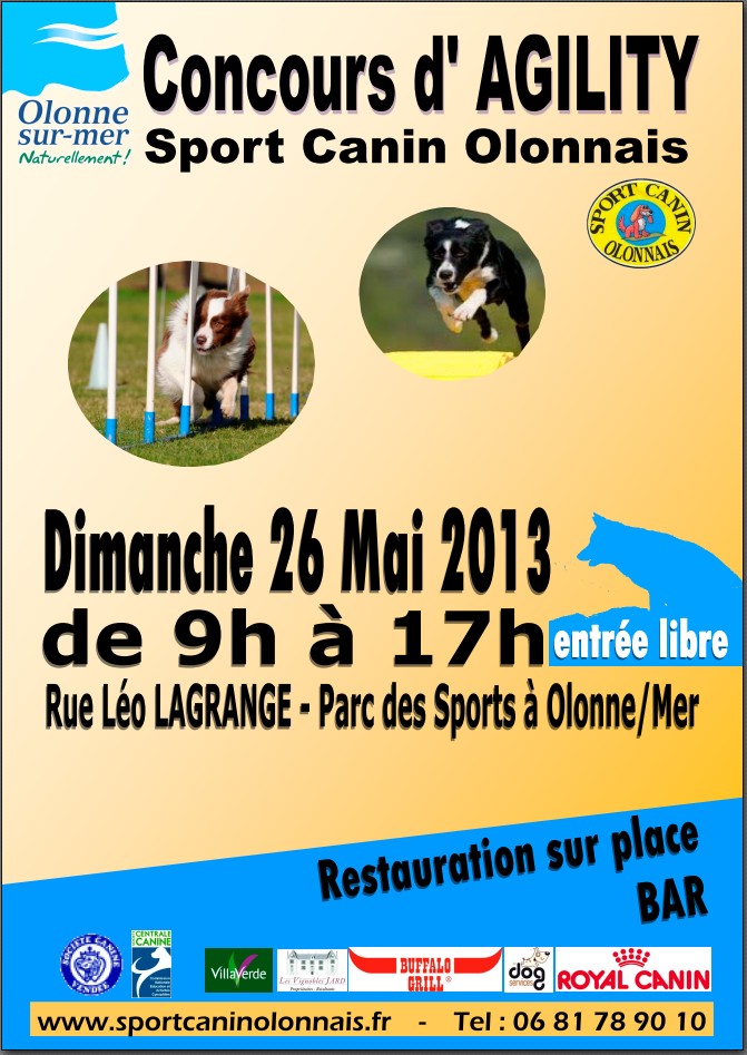 Concours Agility S.C. Olonnais 26 mai 2013 Concours Agility S.C. Olonnais 26 mai 2013